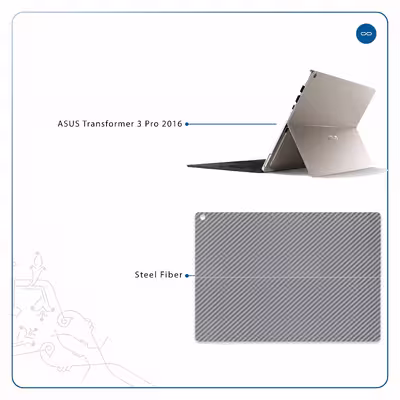 برچسب پوششی ماهوت مدل Steel-Fiber مناسب برای تبلت ایسوس Transformer 3 Pro 2016
