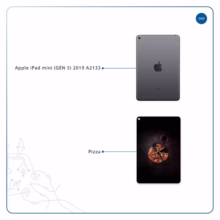 برچسب پوششی ماهوت مدل Pizza مناسب برای تبلت اپل iPad mini (GEN 5) 2019 A2133