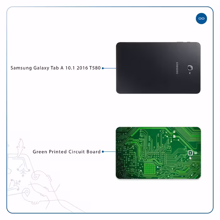 برچسب پوششی ماهوت مدل Green Printed Circuit Board مناسب برای تبلت سامسونگ Galaxy Tab A 10.1 2016 T580
