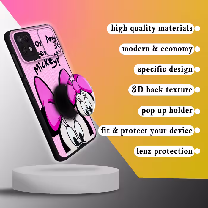 کاور لاین کینگ مدل minisotatii J2 مناسب برای گوشی موبایل سامسونگ Galaxy A22 5G به همراه پایه نگهدارنده