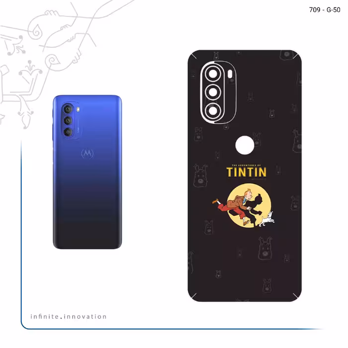 برچسب پوششی ماهوت مدل Tintin مناسب برای گوشی موبایل موتورولا Moto G51 5G