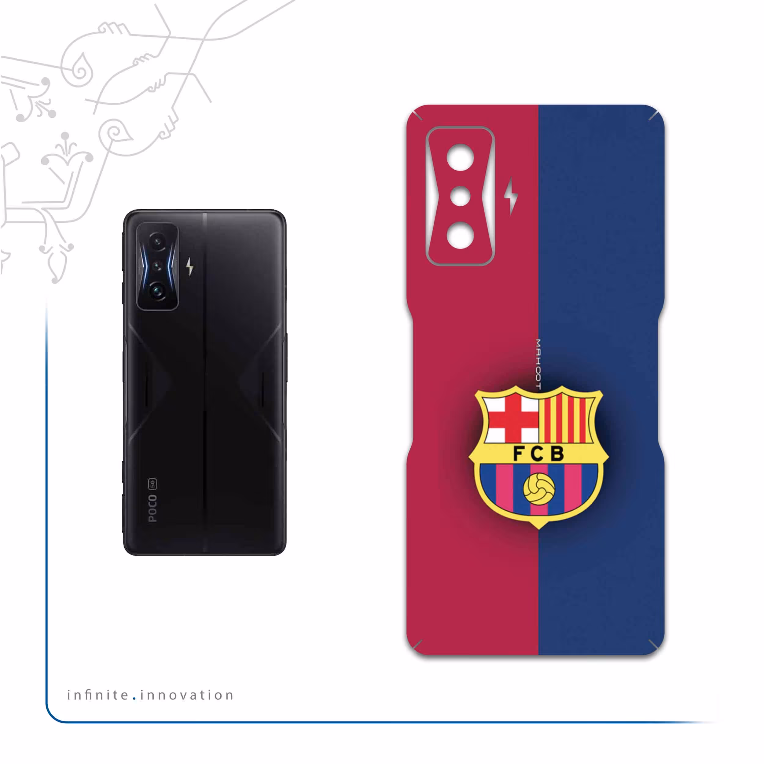 برچسب پوششی ماهوت مدل Barcelona مناسب برای گوشی موبایل شیائومی Poco F4 GT 5G