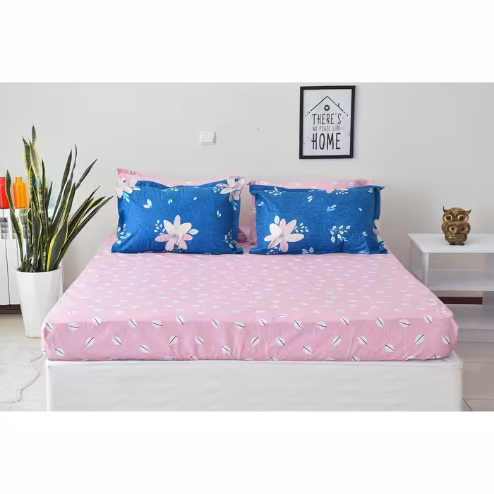 سرویس ملحفه بومرنگ مدل Flora دونفره 6 تکه