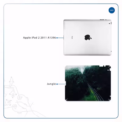 برچسب پوششی ماهوت مدل Jungle مناسب برای تبلت اپل iPad 2 2011 A1396