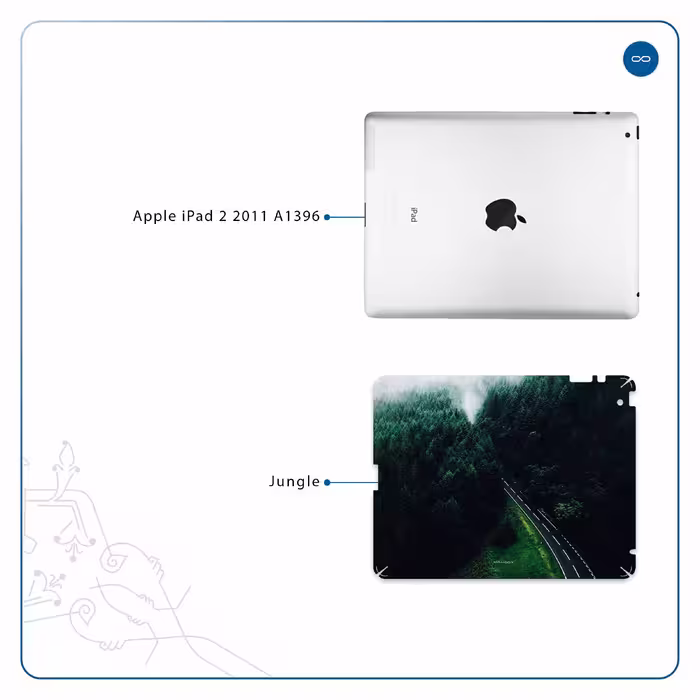 برچسب پوششی ماهوت مدل Jungle مناسب برای تبلت اپل iPad 2 2011 A1396