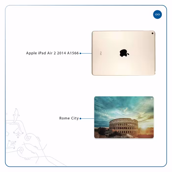 برچسب پوششی ماهوت مدل Rome City مناسب برای تبلت اپل iPad Air 2 2014 A1566