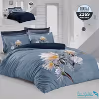 روتختی طرح چند شاخه گل دو نفره برند Turkaz کد 2169