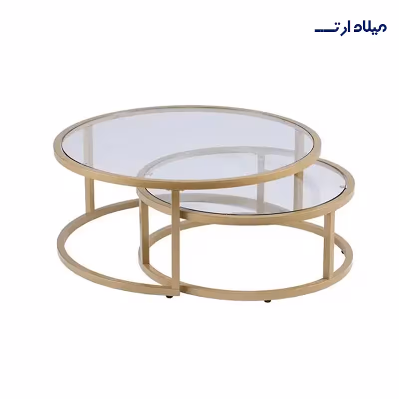 استند مزه گرد دو طبقه طلایی قطر 23و 30