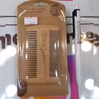 شانه چوبی ریش دوسر با دندانه ریز و دندانه درشت قابل استفاده برای ریش و موهای شپش دار ضد موخوره