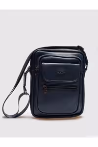 کیف پیام رسان آبی مردانه پستی روزانه چرمی Cabani