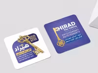 طرح کارت ویزیت لایه باز کلیدسازی مربعی | گرافیک با طعم تربچه