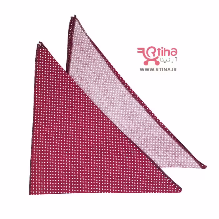 دستمال سر زرشکی بچگانه مدل لچکی