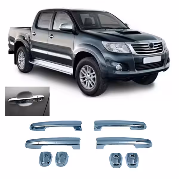 زه کروم دستگیره تویوتا هایلوکس مدل 2006-Toyota Hilux handle bar chrome cover 2015