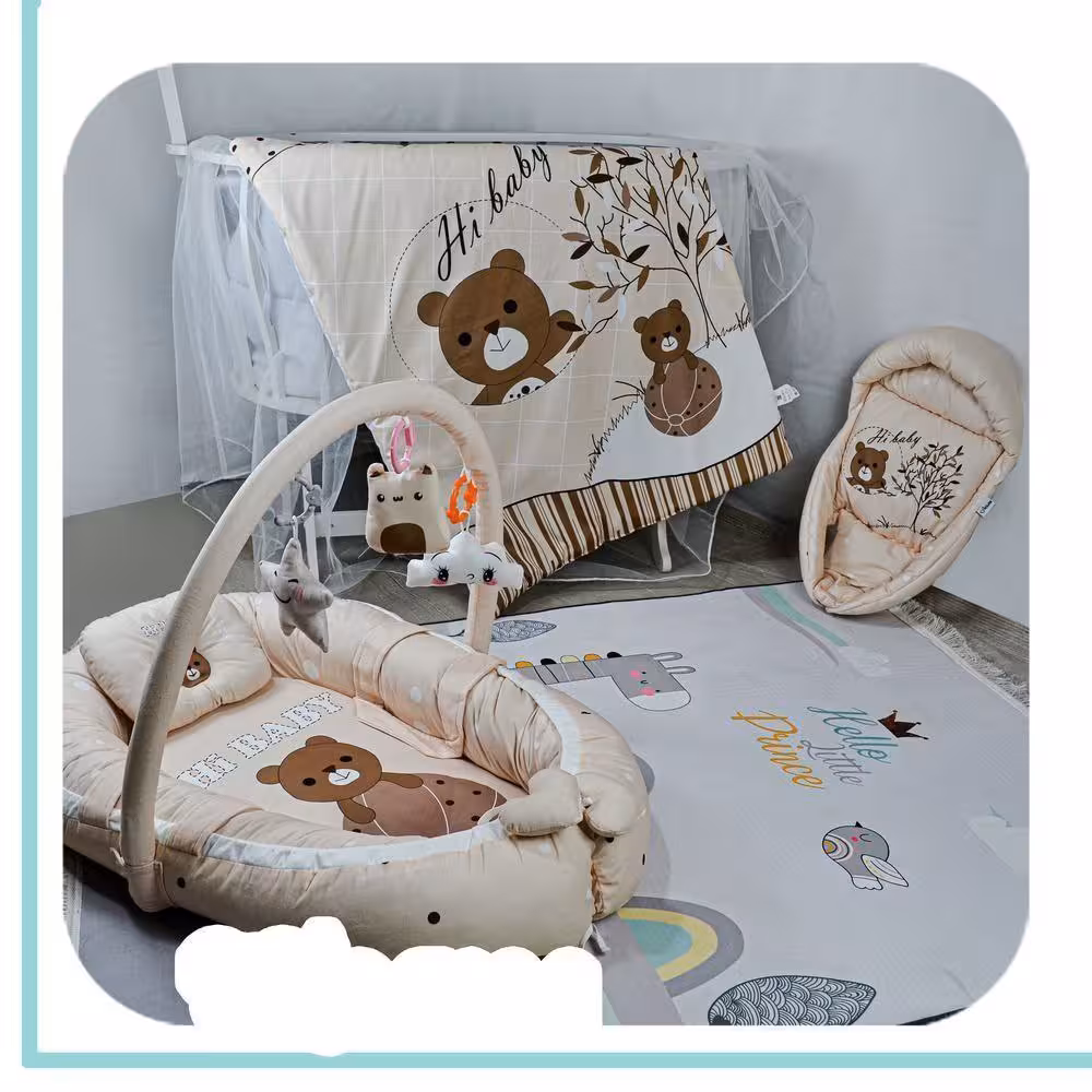 تشک گارد دار نوزادی آویز دار مخمل