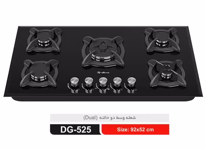 گاز صفحه ای شیشه ای داتیس مدل DG525 DUAL