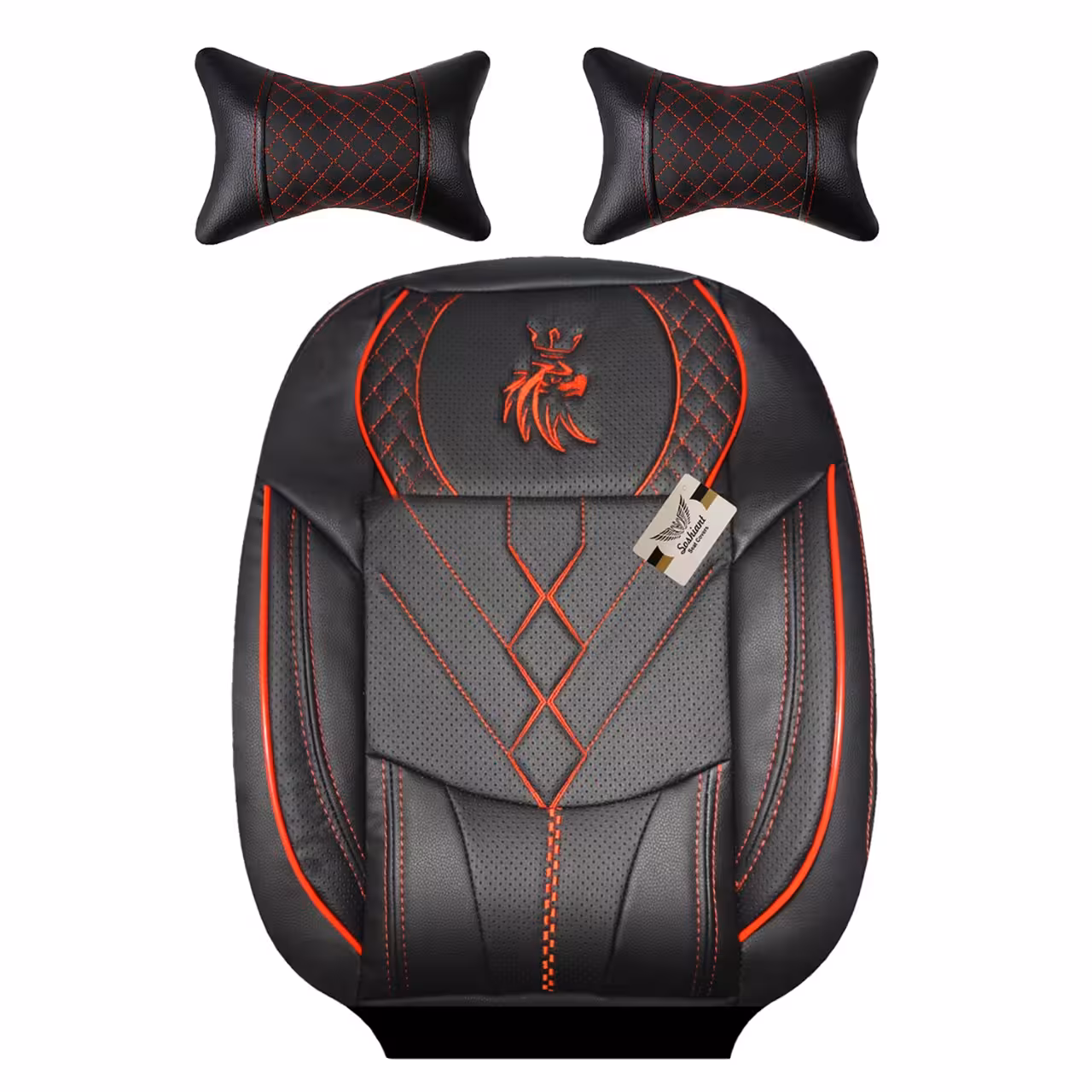 روکش صندلی پراید 132 و 131 چرم مشکی مدل VIP به همراه پشت گردنی