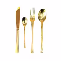 سرویس قاشق و چنگال طلایی عرشیا 128 پارچه مدل TM50GGS-2798