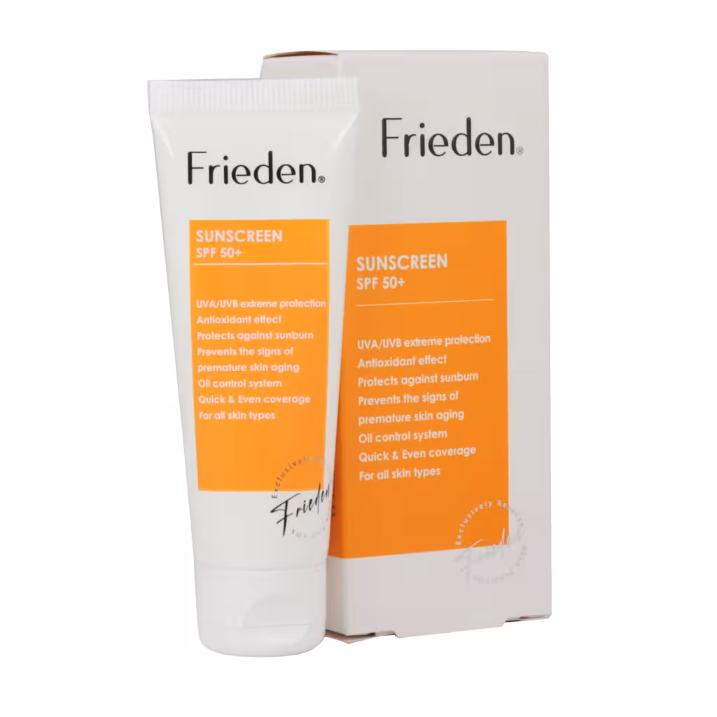 کرم ضد آفتاب SPF50 فریدن مناسب انواع پوست 50 میلی لیتر