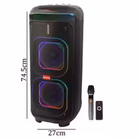 اسپیکر چمدانی بلوتوثی گلکس بیت GS-63 به همراه میکروفون و ریموت کنترل