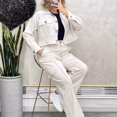 کت نچرال شلوار کارگو