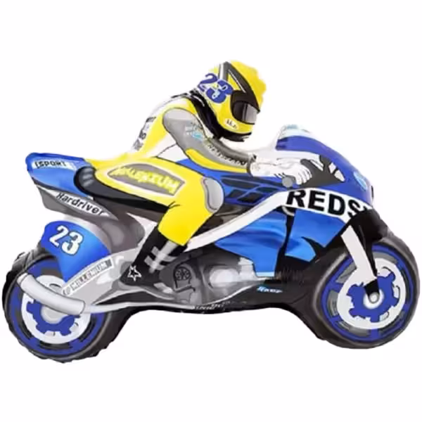 بادکنک فویلی فیگور موتور آبی