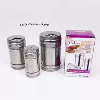ست ادویه و نمکپاش استیل یونیک، بسته 3 عددی (ارسال رایگان)