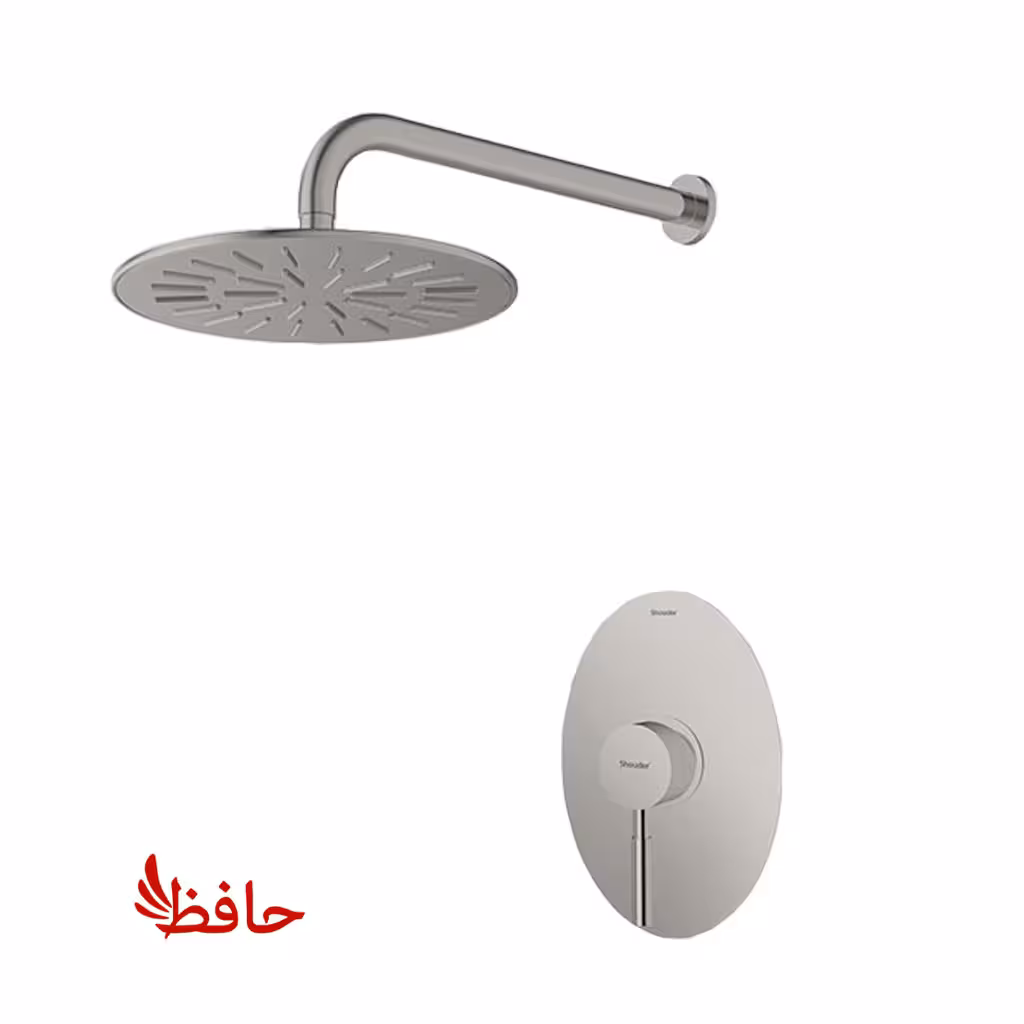 شیر حمام توکار شودر مدل روگن کروم مات تیپ 1 BRASS