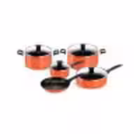 سرویس قابلمه 9 پارچه تفال مدل TEFAL SIMPLYCHEF 9pcs نارنجی