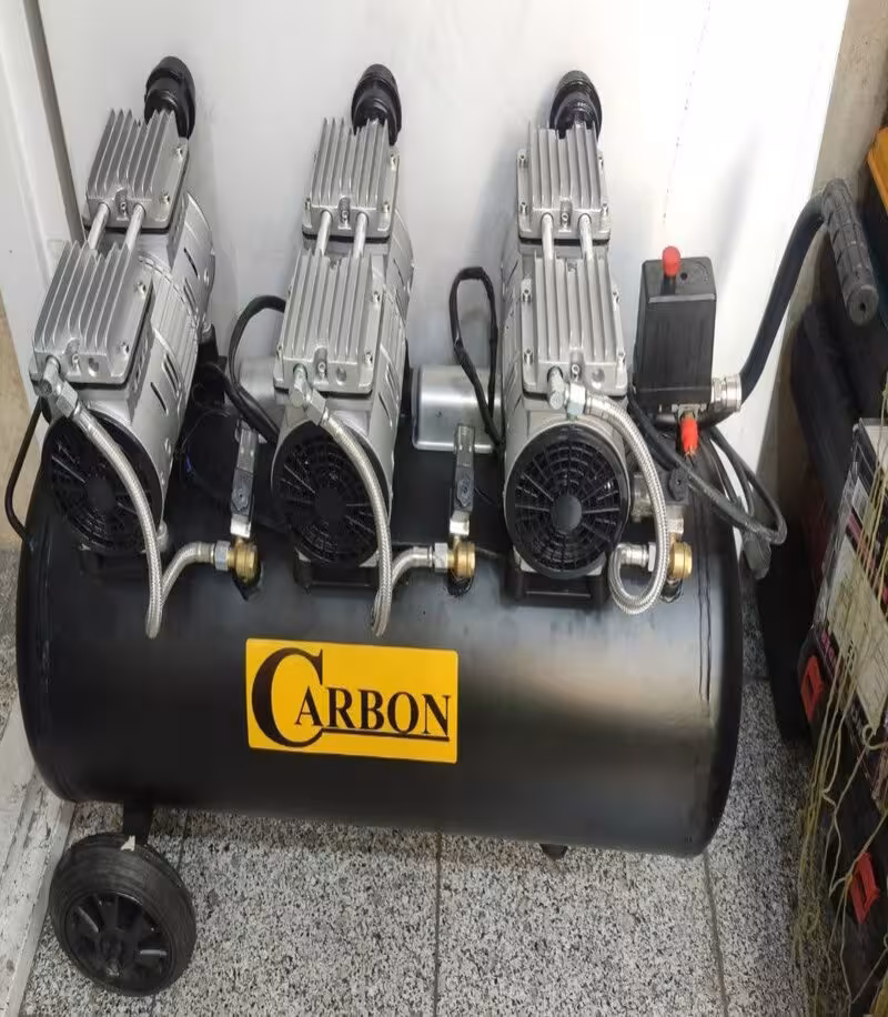 کمپرسور باد 100 لیتری سایلنت 3 موتوره کربن مدل m103