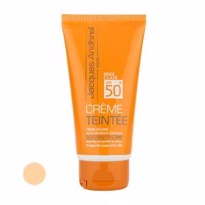 کرم ضد آفتاب رنگی ژاک آندرل پاریس SPF 50 مدل TEINTEE02 ‌مناسب برای پوست‌ چرب حجم 50 میلی‌لیتر