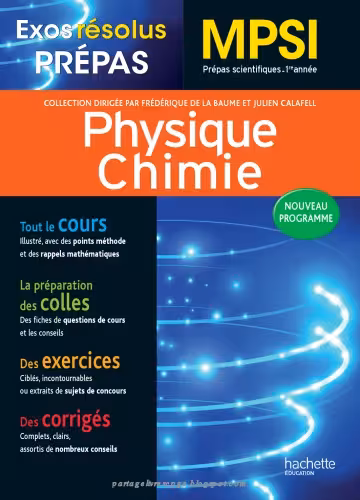 خرید و دانلود نسخه کامل کتاب Exos resolus Physique Chimie MPSI