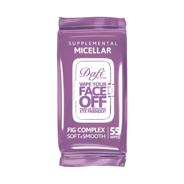 دستمال مرطوب پاک کننده آرایش درب دار دافی مدل میسلار بسته 55 عددی