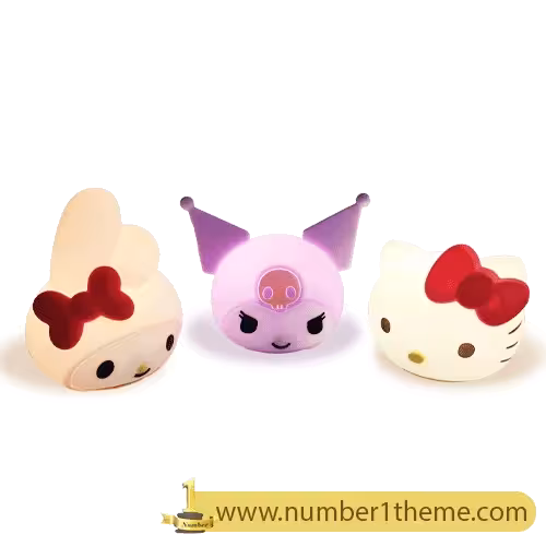 چراغ خواب سیلیکونی کرومی ملودی کیتی ضربه ای شارژی