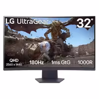 مانیتور خمیده گیمینگ 31.5 اینچ ال جی مدل 32gs60qc-b