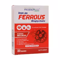 کپسول آهن فروس بیس گلیسینات فارمامیکس 32 عدد Pharmamix Iron Ferrous Bisglycinate 32 Capsules