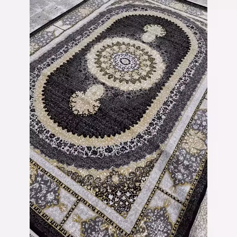 فرش 6متری ماشینی کاشان طرح صدراسرمه ای بی سی اف(باارسال رایگان)