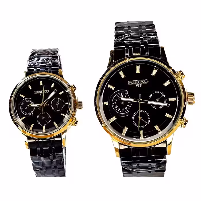 ست ساعت زنانه و مردانه سیکو فول تایم – موتور ژاپن