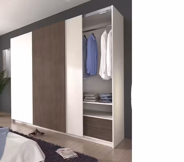 مکانیزم تاپ لاین روکار 3 درب با آرام بند وسط ملونی کد 11014_11020_11015