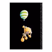 دفتر مشق 80 برگ اس جی مدل خرس و بادکنک راه راه