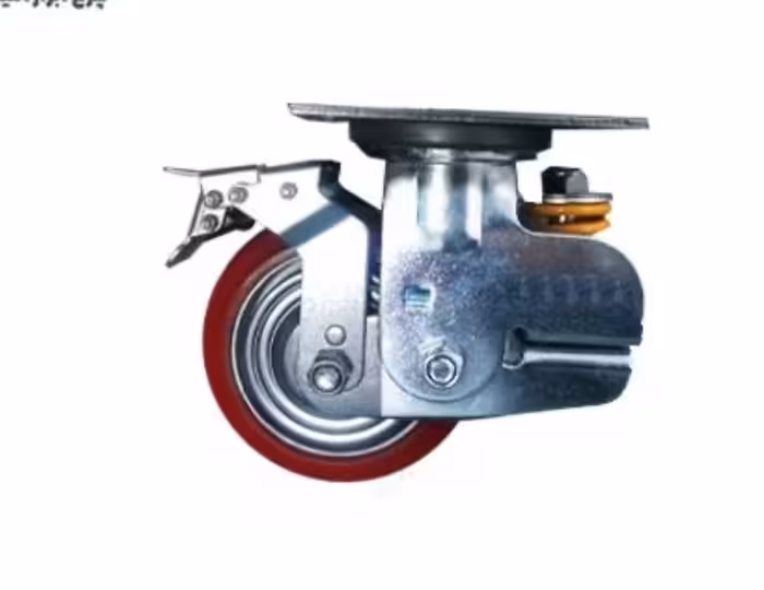 چرخ پلی اورتان کمک فنردار گردان ترمزدار قطر 125 میلی متر