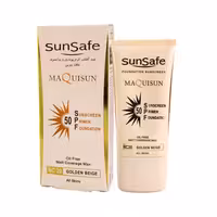 ضد آفتاب کرم پودری و پرایمری فاقد چربی SPF50 بژ رز گلد سان سیف – Sun Safe