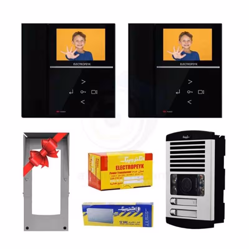 پکیج آیفون تصویری 2واحدی الکتروپیک 592NEW مشکی