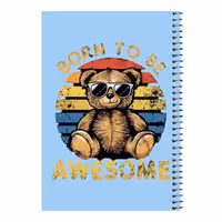 دفتر مشق 80 برگ اس جی مدل خرس عینکی