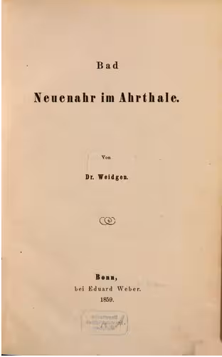 خرید و دانلود نسخه کامل کتاب Bad Neuenahr im Ahrthale [Ahrtal]
