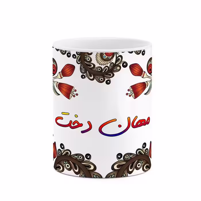 ماگ   اسم مهان_دخت  سنتی گل و بته کد mgh47661