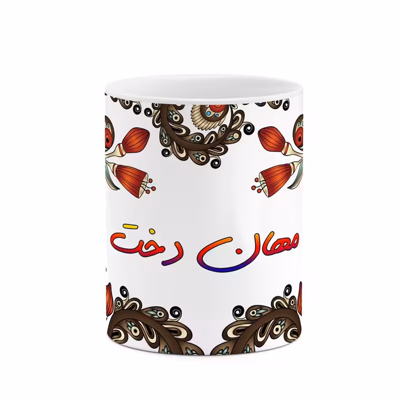 ماگ   اسم مهان_دخت  سنتی گل و بته کد mgh47661