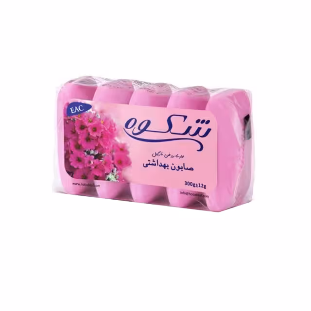 صابون صورتی شکوه 75 گرمی بسته 5 عددی