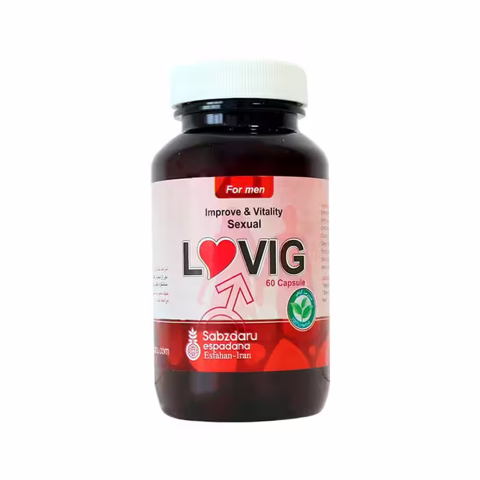 کپسول لاوویگ سبز دارو مخصوص آقایان 60 عدد | Sabzdaru Lovig Improve & Vitality Sexual