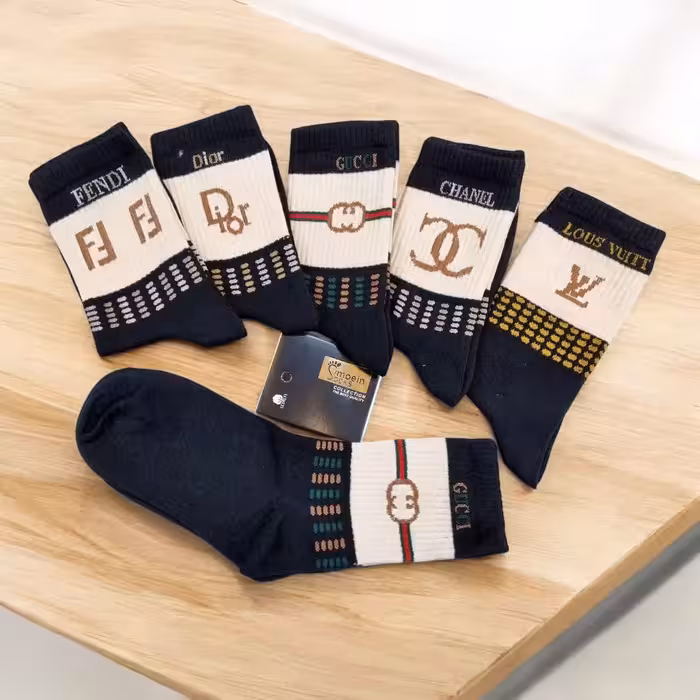 جوراب ساقدار اسپورت طرح برند ده جفتی