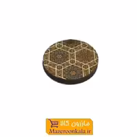 آینه جیبی چوبی گرد طرح سنتی 6 ضلعی فروش تکی و جینی ZAY-012